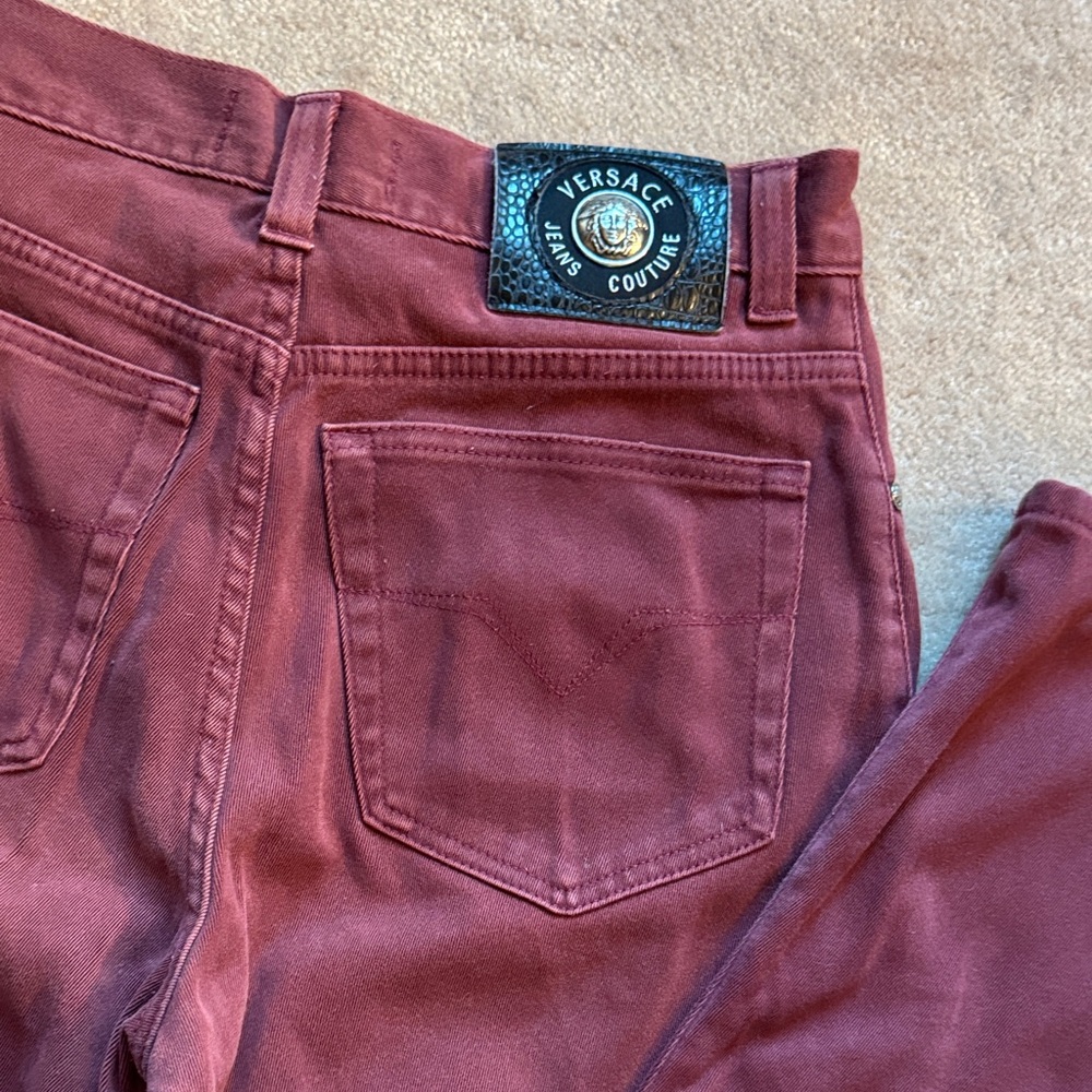 Versace Burgundy Jeans